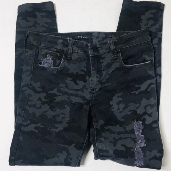 STS Blue Alice Ankle Skinny Camo Distressed Jeans - Picture 3 of 8